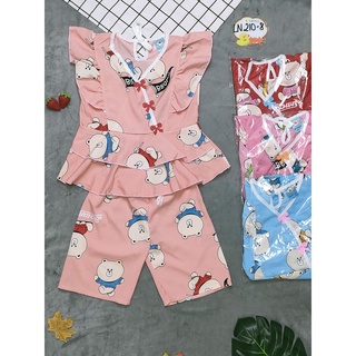 Bộ lụa cánh tiên quần lửng bé