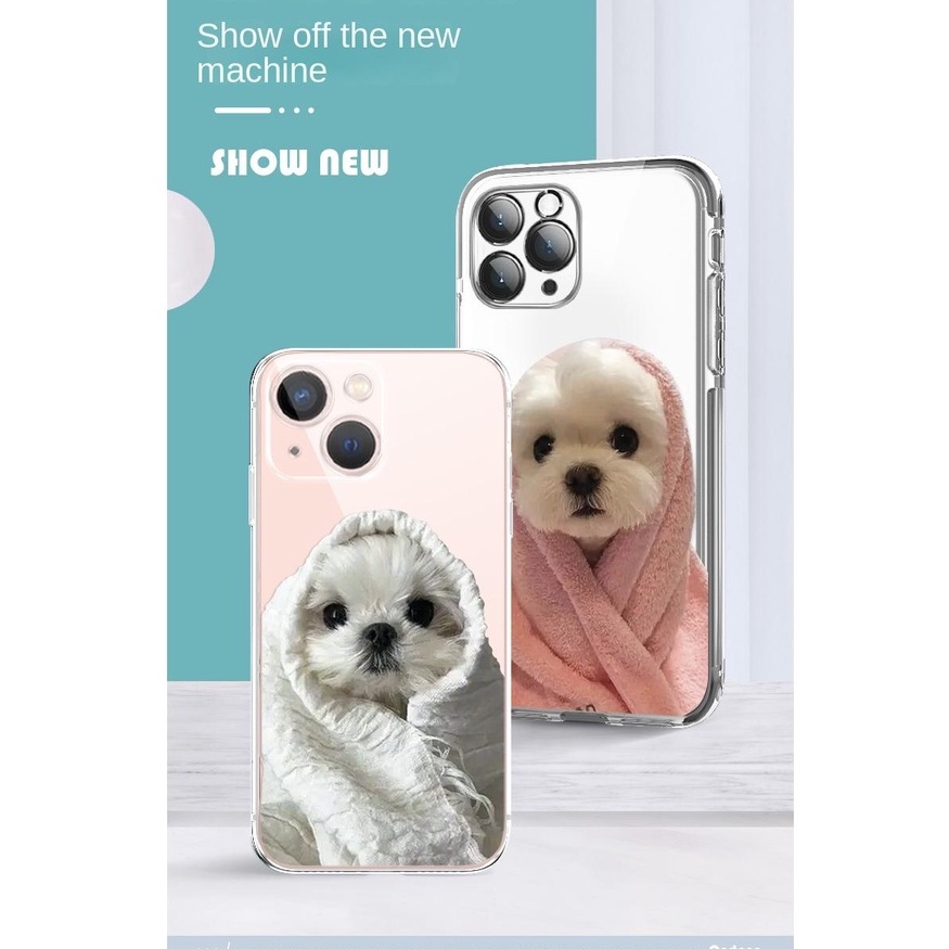 Ốp Điện Thoại Hình Chú Chó Dễ Thương Chống Sốc Cho Iphone 13 Pro 11 Pro Max Xr 6s 7 8 Plus 12 Mini 14 Pro Xs 14 Max