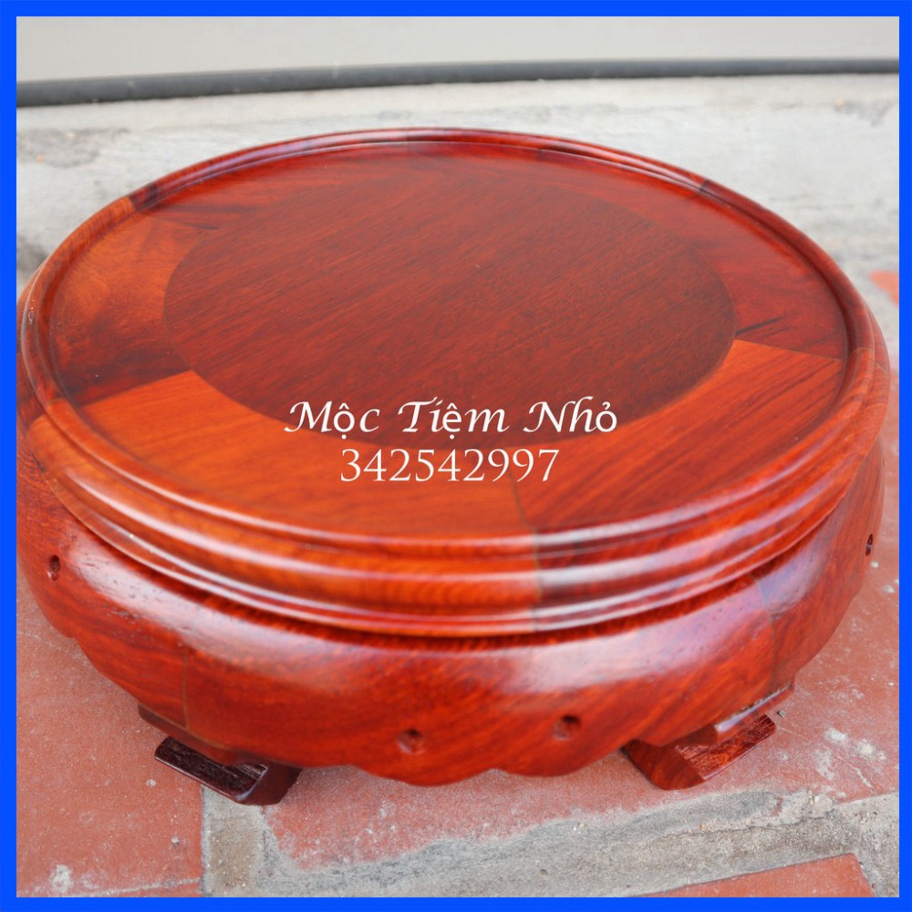 Kỷ tròn đôn chân tròn,đế kê bát hương Cao 9cm gỗ hương