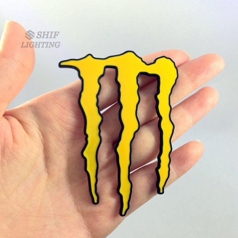 Miếng dán 3D hình quái vật bằng kim loại trang trí xe hơi