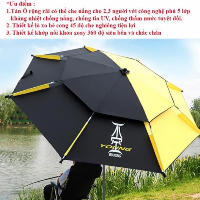 Ô Câu Cá Cao Cấp Ô Câu Cá 2 Tầng Công Nghệ Phủ 5 Lớp Cao Cấp Xanh Vàng KK23 đồ câu FISHING_HD