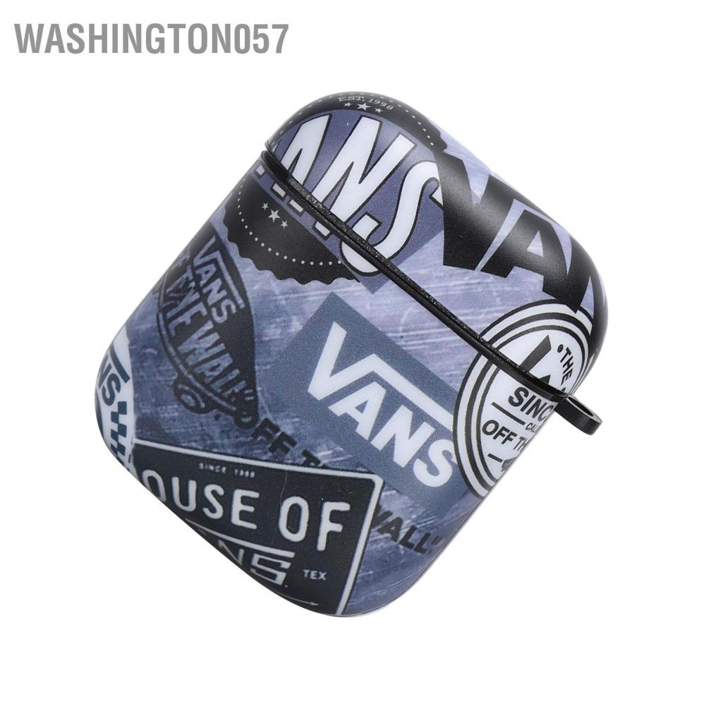 Washington057 Letters Pattern Earphone Case Protective Cover Shell Accessories for IOS Earbuds 2