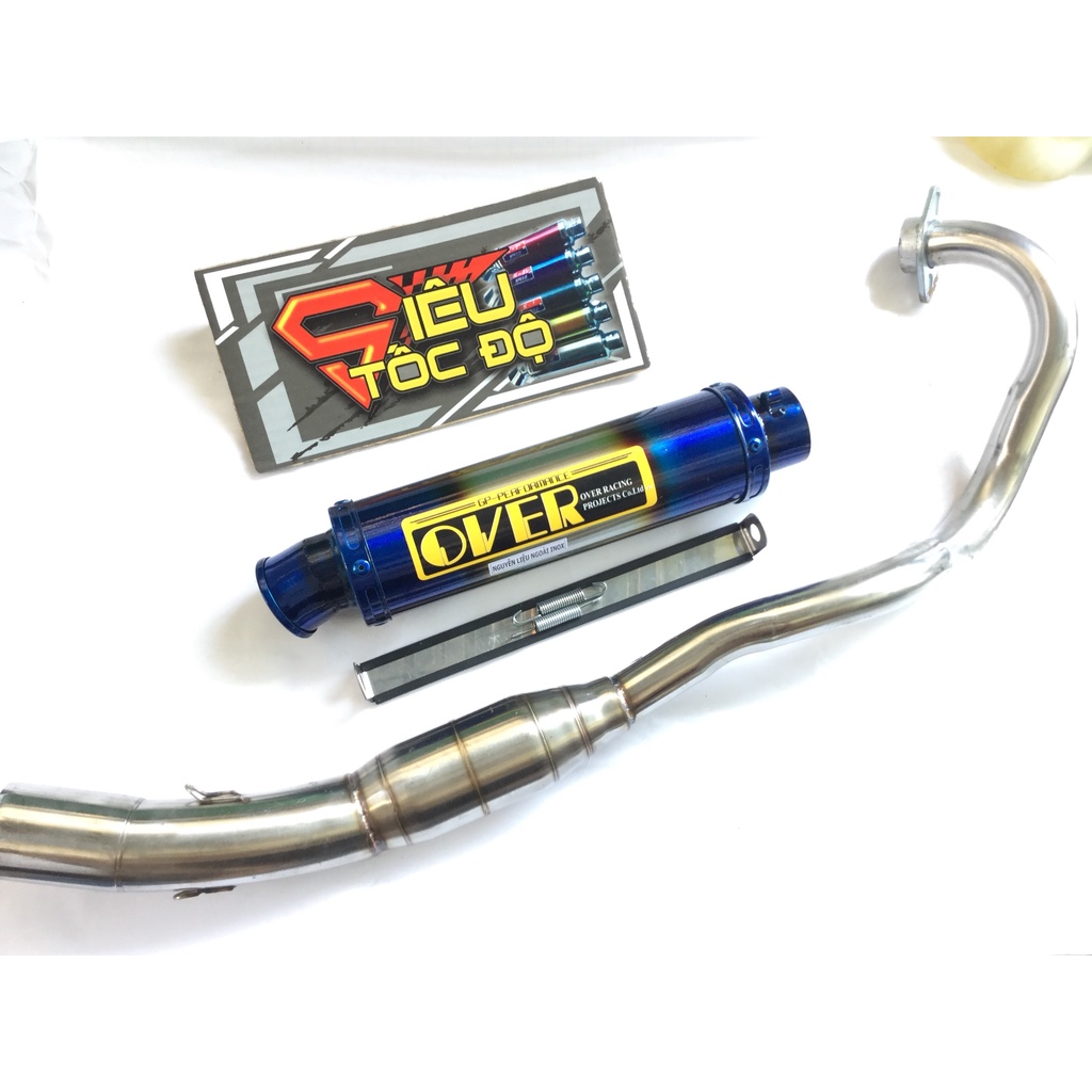 Bộ pô OVER full cổ BẦU HƠI INOX GẮN CHO NHIỀU LOẠI XE