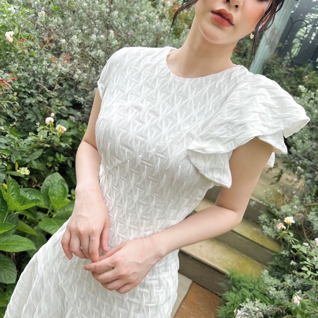 Váy thun vạt chéo