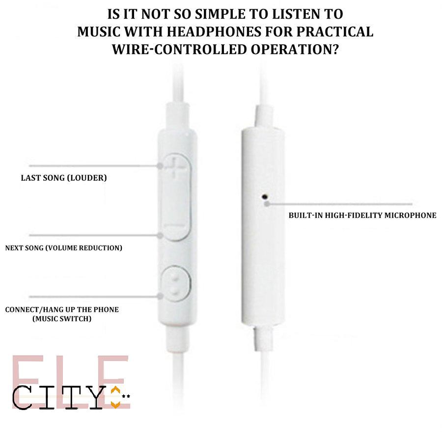 Tai nghe nhét tai có dây 3.5mm với điều khiển mic / âm lượng cho S4/S6/J5/Jb