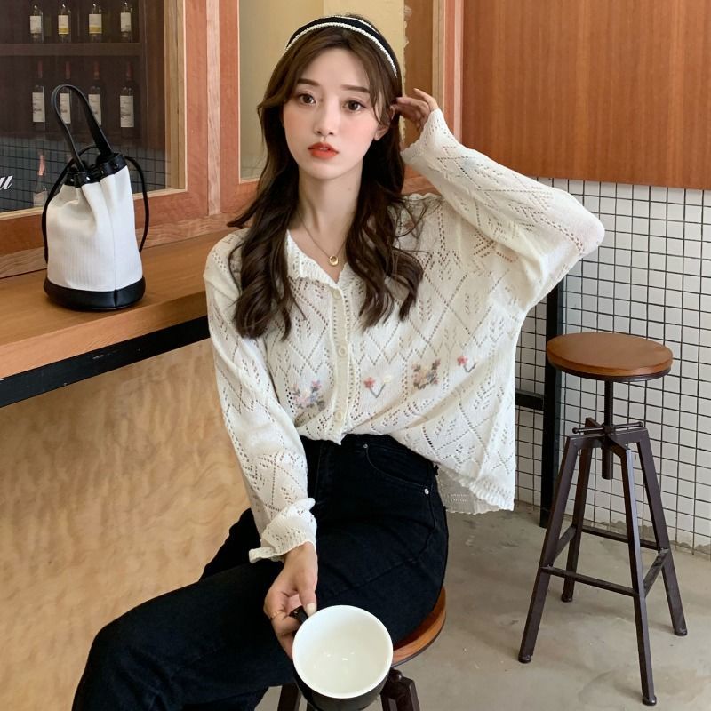 Áo Khoác cardigan Dệt Kim Mỏng Dáng Rộng Thời Trang Mùa Hè Dành Cho Nữ