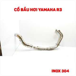 Cổ pô Yamaha R3 inox 304 màng lọc tổ ong