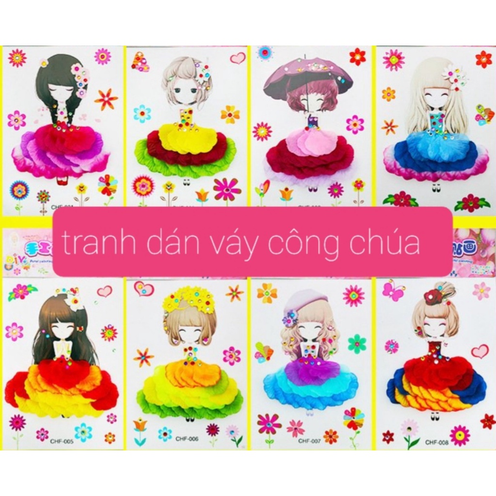 Tranh thủ công tự sáng tạo và thiết kế trang phục công chúa cho bé gái