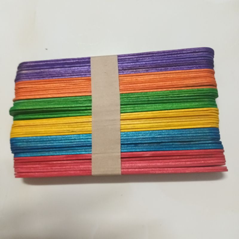 Set 50 que kem gỗ, que đè lưõi đa sắc