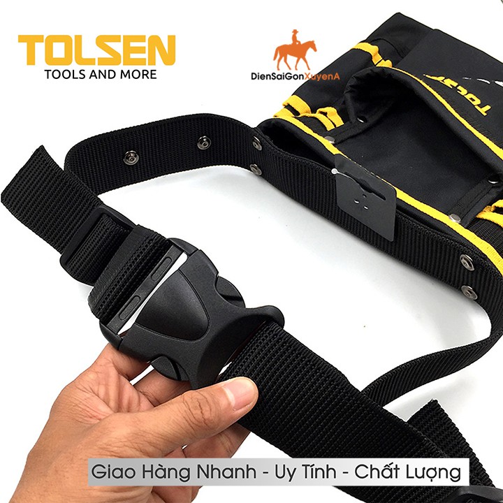 Túi Đựng Dụng Cụ Đồ Nghề Sữa Chữa Đa Năng Có Đai Đeo Hông TOLSEN 80120 - Điện Sài Gòn Xuyên Á