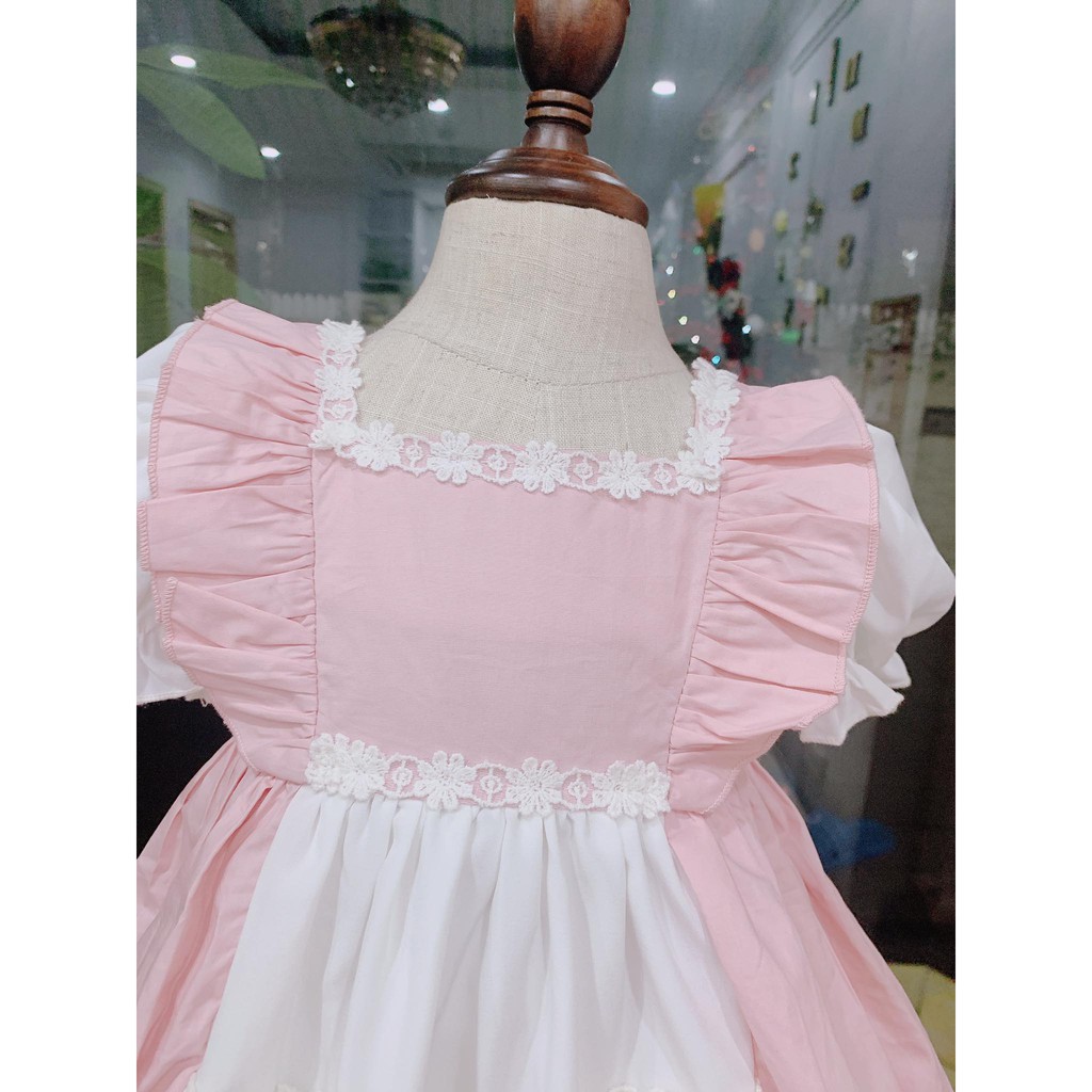 Váy bé gái sơ sinh 1 2 3 4 5 6 7 8 tuổi Babystore88, Đầm lolita công chúa bé gái hàng thiết kế V29