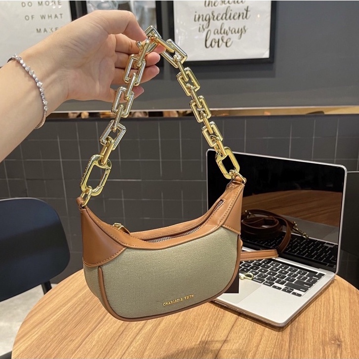 Túi quai xích to kẹp nách dáng thuyền kèm dây đeo chéo hàng đẹp Sonasi TXN0050