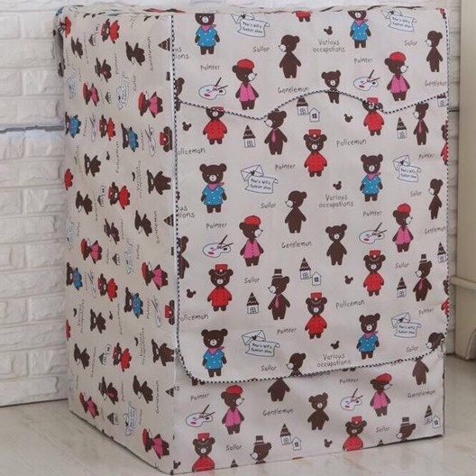 Áo trùm phủ máy giặt VẢI họa tiết CỰC DÀY,BỀN  từ 6-15kg