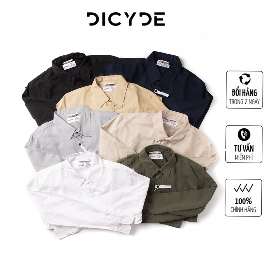 Áo sơ mi nam kaki tay dài form rộng  DICYDE AV.D.Z.07 cao cấp