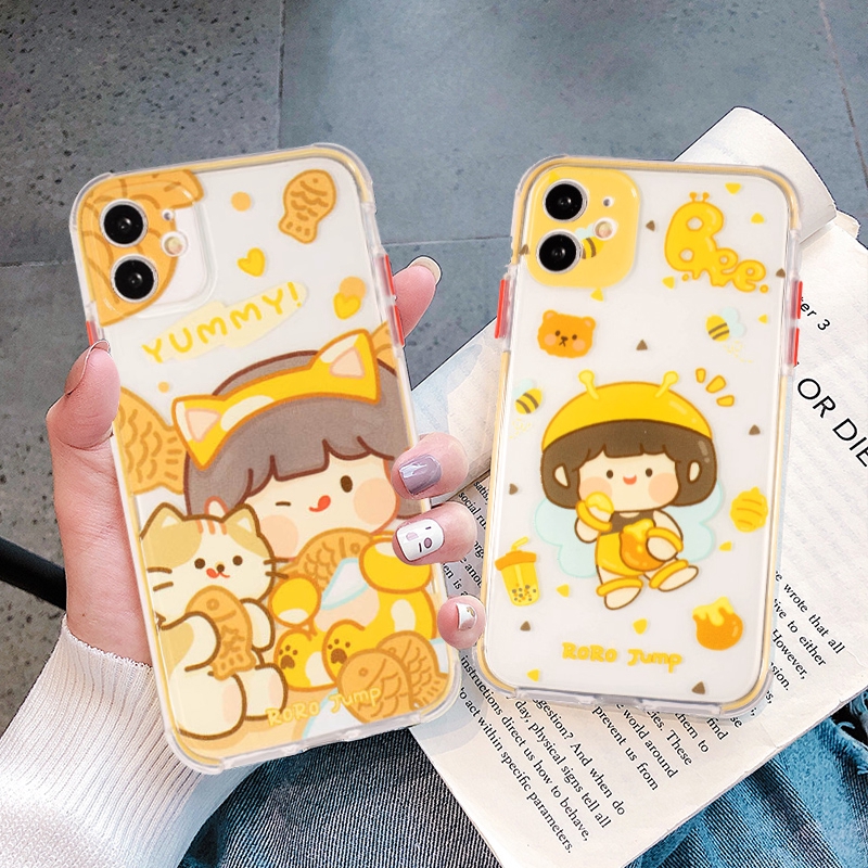 Ốp lưng iphone bee snacks trong 4 góc 5s/6/6plus/6s/6splus/7/7plus/8/8plus/x/xr/xs/11/12/pro/max/plus/promax -Awifi V1-3 | BigBuy360 - bigbuy360.vn