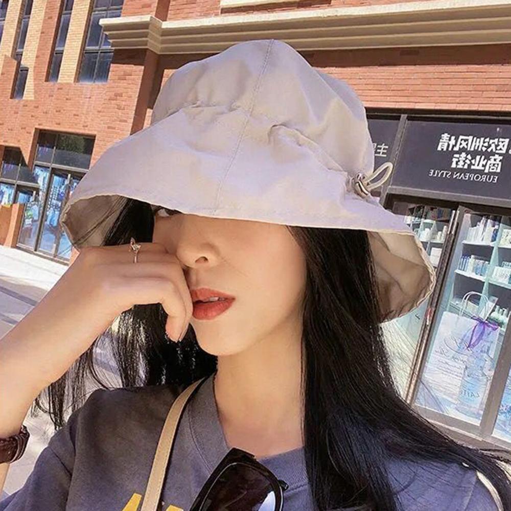 Mũ Bucket Chống Tia Cực Tím Thoáng Khí Phong Cách Hip Hop Thời Trang Mùa Hè Cho Nữ