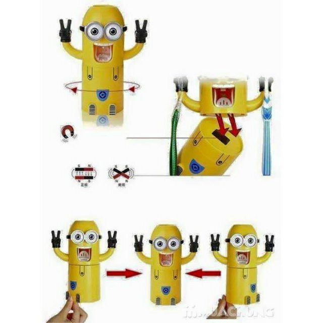 Bộ nhả kem đánh răng Minion