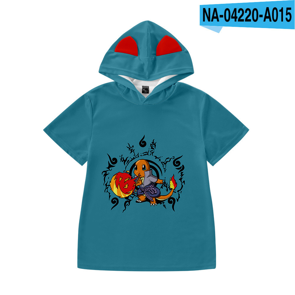 Áo Hoodie Tay Ngắn In Hình Naruto Cá Tính Cho Nam