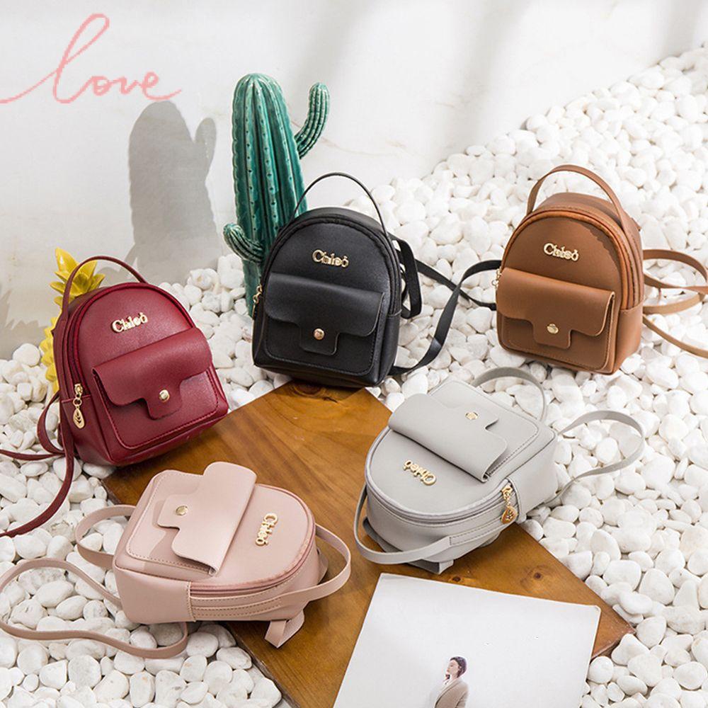 Ba Lô Du Lịch Mini Màu Trơn Đơn Giản Hợp Thời Trang