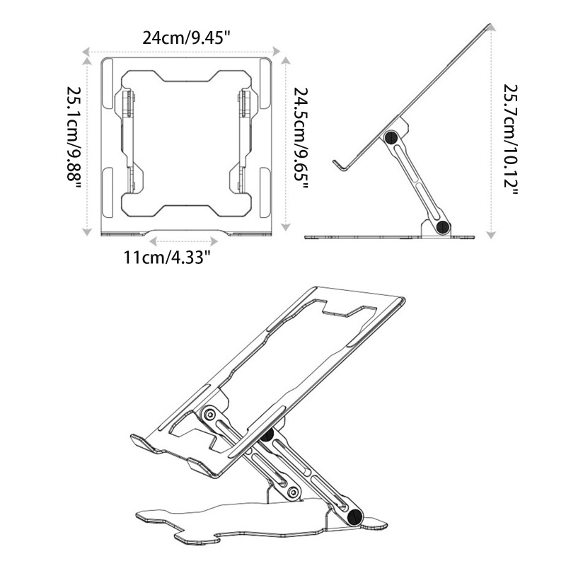 Giá Đỡ Laptop Bằng Nhôm Có Thể Điều Chỉnh Tiện Dụng