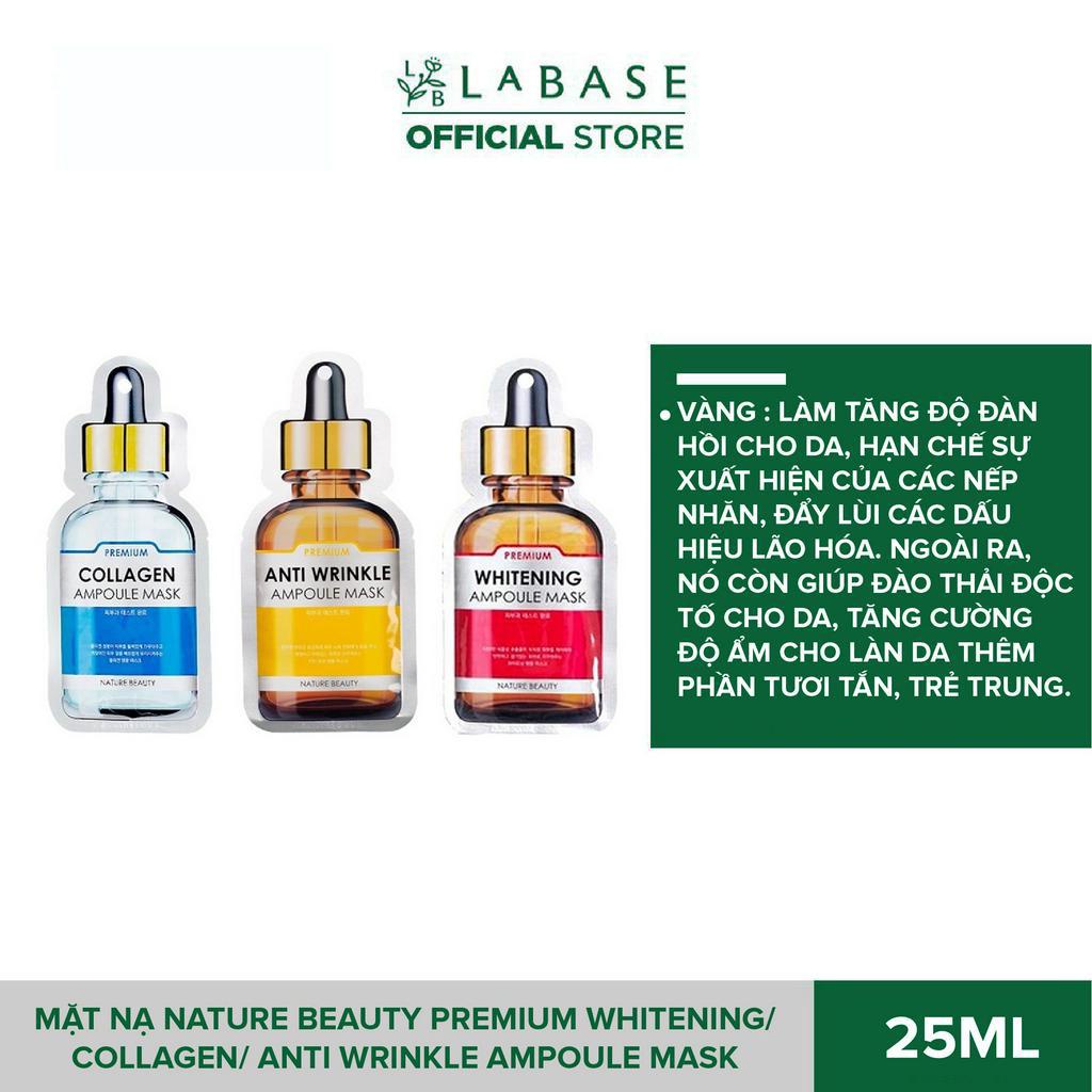 Mặt Nạ Nature Beauty Premium Whitening/ Collagen/ Anti Wrinkle Ampoule Mask Miếng lẻ 25ml