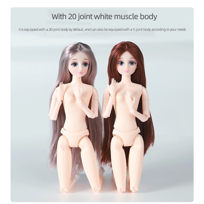 Set 20 Búp Bê bjd 20 Khớp Nối Tỉ Lệ 1/6 30cm Làm Quà Tặng Cho Bé Gái