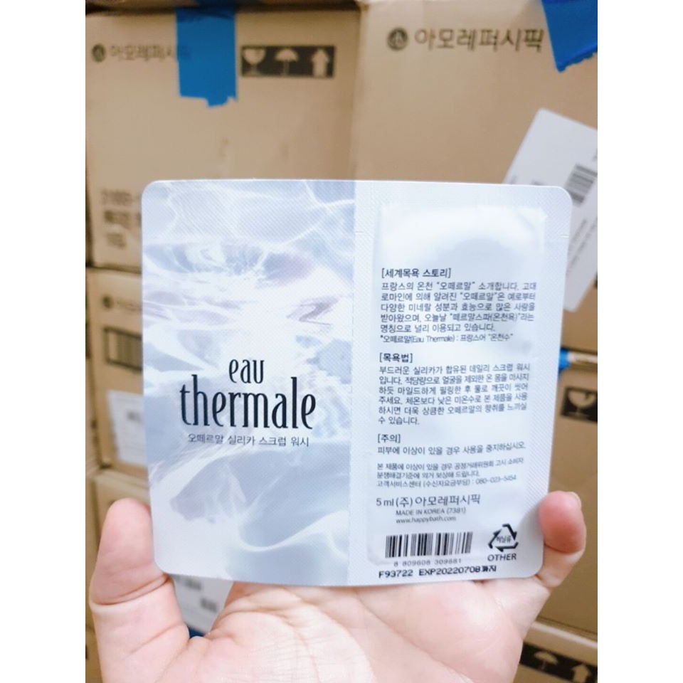 (MBC-sample) Gói dùng thử tẩy da chết body Happy Bath Eau Thermale Silica Scrub Wash 5ml | BigBuy360 - bigbuy360.vn