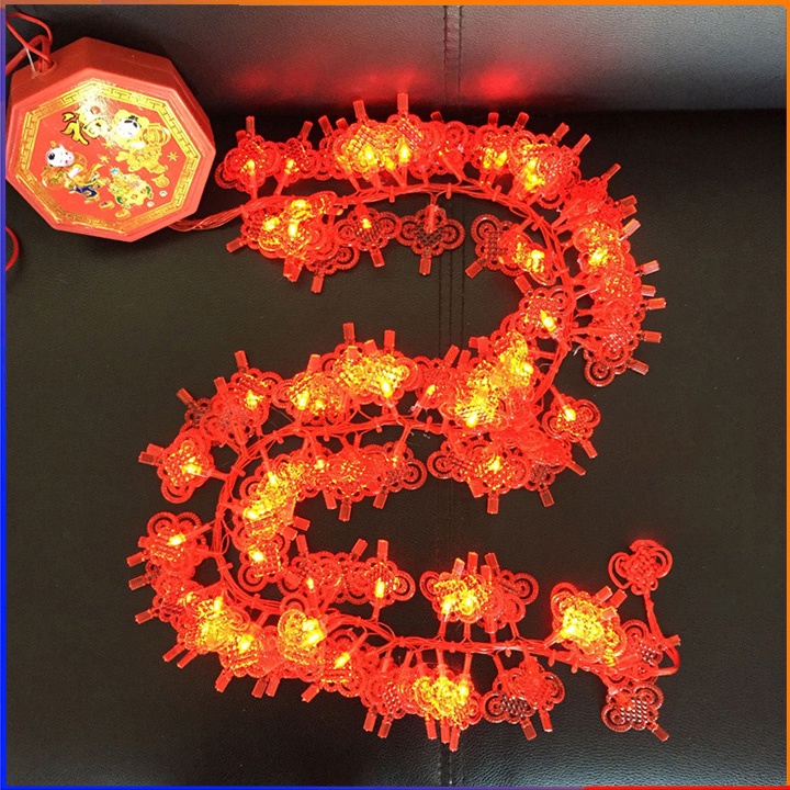 Dây đèn led chớp nháy trang trí Tết rực rỡ có âm thanh tiếng nổ như thật