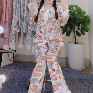 Bộ Lụa Dài Tay Tiểu Thư