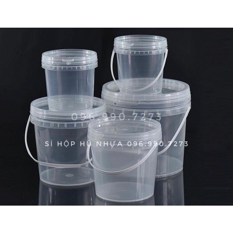 Xô nhựa + Nắp Thực Phẩm , Thùng nhựa quai xách , xô đựng kẹo , xô trà, xô đựng quà giáng sinh