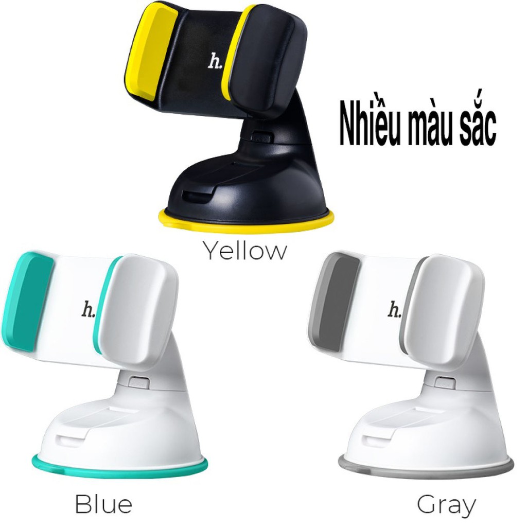 Giá đỡ Hoco CA5 kẹp điện thoại di động trên xe hơi xoay 360 độ đế hít chân không cực kì chắc chắn | BigBuy360 - bigbuy360.vn