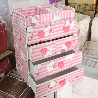 Kệ Đựng Mỹ Phẩm 5 Tầng Kitty nút trái tim