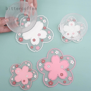 Miếng Lót Ly Bằng Silicon Hình Hoa Anh Đào Xinh Xắn