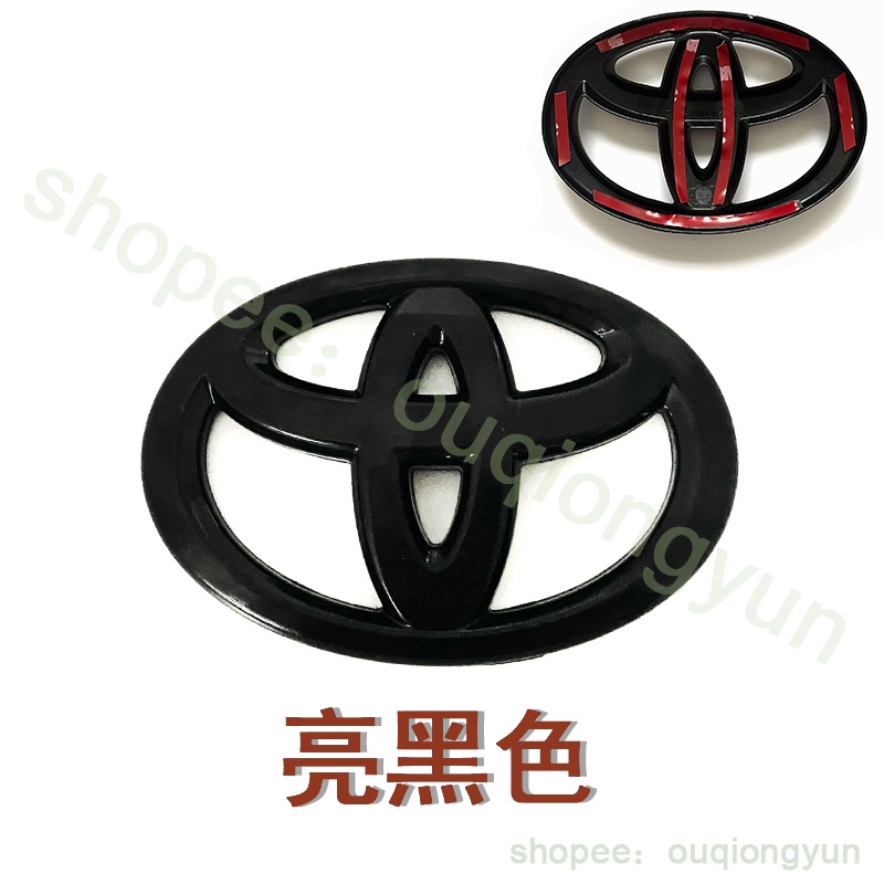Không Tháo Rời Logo Xe Toyota Đen Rav4 Altis VIOS WISH Camry YARIS Sienta Vô Lăng Logo Trung Quốc Lưới Xe Phía Trước Logo Phía Sau