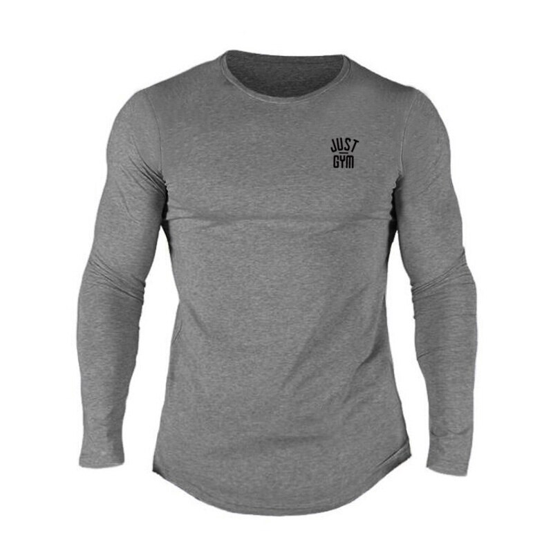 Gyms Sleeve Fitness Fashion Brand Bodybuilding Tshirt Casual Solid Workout Tee Top Men Breathable Sports Long Sleeve T-shirt | BigBuy360 - bigbuy360.vn