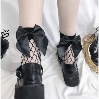 Tất Lolita Princess lưới nơ cổ ngắn