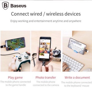 Đầu chuyển BASEUS OTG  Type C sang USB  ( Adapter Converter Type C Male to USB Female )