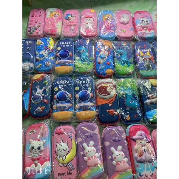 Hộp Bút Họa Tiết In Nổi 3D Sinh Động, Siêu Nhẹ, Dành Cho Bé