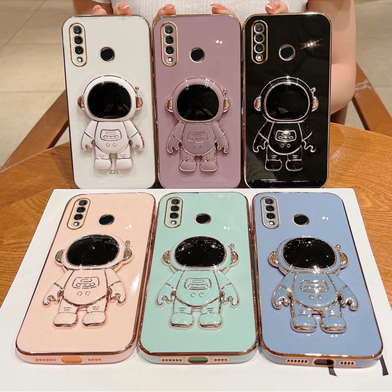 Ốp Điện Thoại Mạ Điện Họa Tiết Phi Hành Gia Cho Realme C35 C31 C21Y C25Y Realme8i 9i C15 C12 C25 5i 6i 9i C2 C3