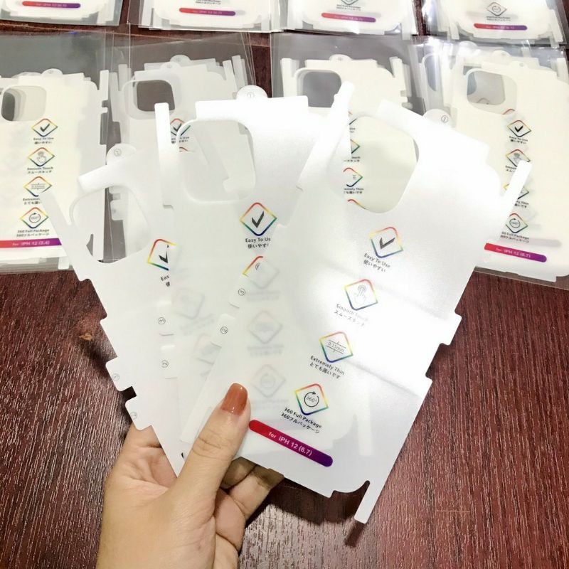 Miếng dán PPF cầu vồng tự phục hồi trầy xước cho mặt lưng iphone 12/ 12 mini/ 12 pro/ 12 pro max