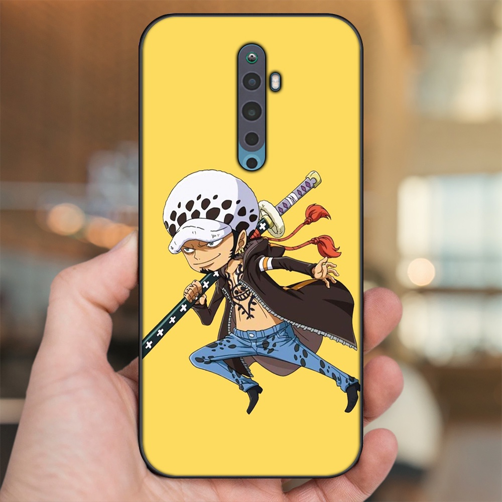 Ốp lưng Oppo Reno 2F viền đen in hình Law One Piece
