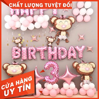 SET TRANG TRÍ SINH NHẬT TUỔI KHỈ-BÓNG SINH NHẬT HÌNH KHỈ GIÁ RẺ-SINH NHẬT CHO BÉ TRAI, BÉ GÁI-SINH NHẬT 3 TUỔI, GIÁ SỈ