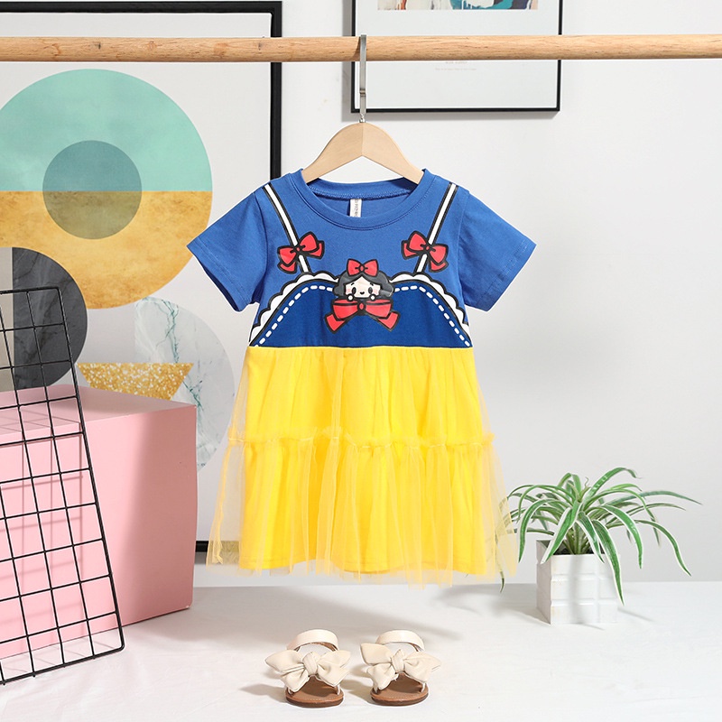 Đầm Công Chúa Ngắn Tay Thời Trang Cho Bé Gái