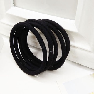 Set 10 dây thun cột tóc màu đen đơn giản