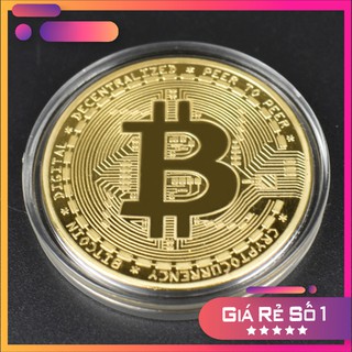 Đồng Xu Bitcoin Mạ Vàng Có Hộp Nhựa Đi Kèm -Mô Hình Đồng Bitcoin Vật Lý Chất Liệu Cao Cấp Làm Đồ Trang Trí, Đồ Lưu Niệm