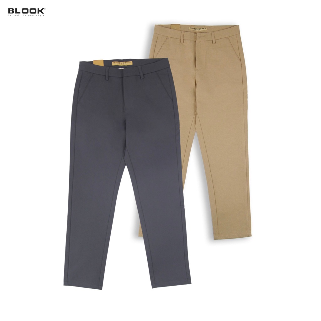 Quần Dài Kaki Nam Form Slim Fit BLOOK - Chất Vải Kaki Cotton thoáng mát mã 30271