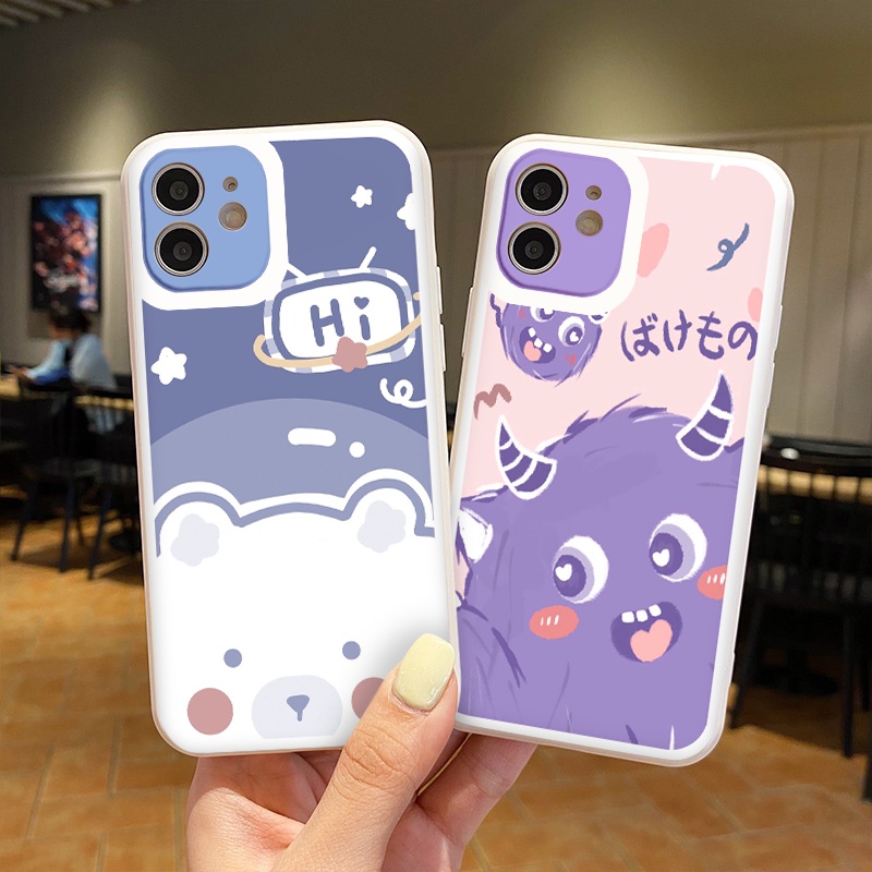 Ốp điện thoại iphone Gấu Hi ốp dẻo cạnh vuông ip 6splus/7/7plus/8/8plus/x/xr/xs/11/12/pro/max/plus/13promax tr157