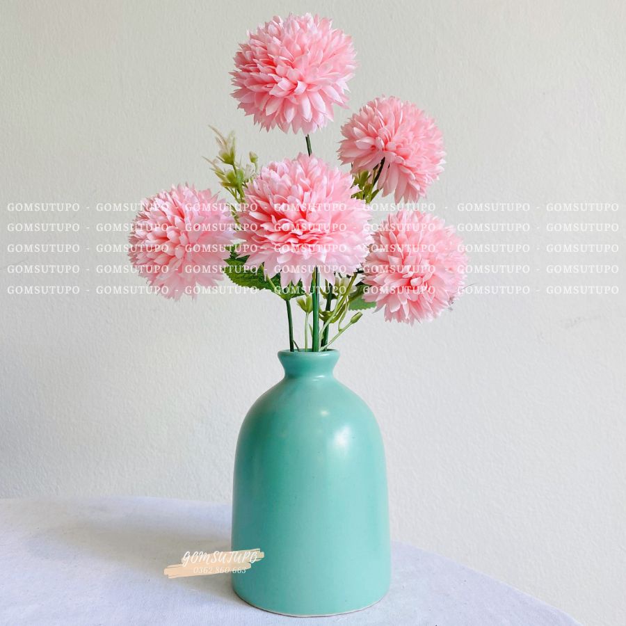 Lọ hoa mini màu Pastel xanh Mint, xanh Dương, Xanh Ngọc decor gomsutupo bình gốm trang trí gốm sứ TUPO Bát Tràng