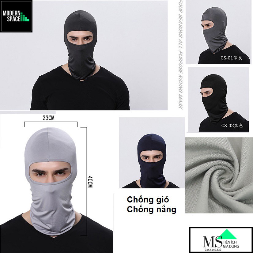 Khăn trùm đầu Ninja - Khăn trùm đi Xe máy ĐI Phượt KÍN ĐẦU CHỐNG BỤI CHỐNG RÉT GD-088