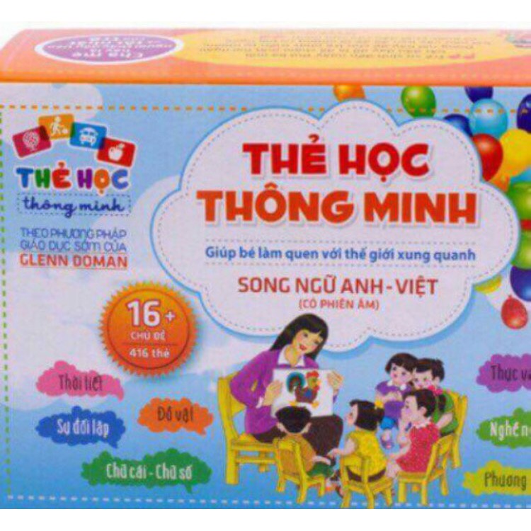 (GIÁ HUỶ DIỆT)Thẻ học thông minh bộ gồm 416 thẻ học song ngữ